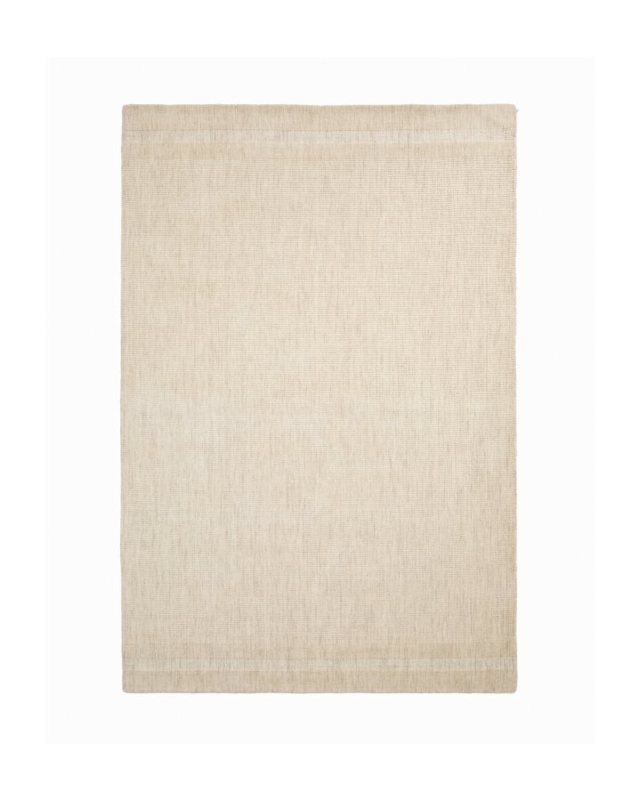 KAVE HOME Dalena gulvt�ppe, rektangul�r - beige stribet jacquard uld (230x160)