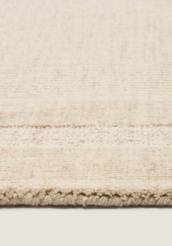 KAVE HOME Dalena gulvt�ppe, rektangul�r - beige stribet jacquard uld (230x160)