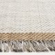 KAVE HOME Brina gulvt�ppe, m. sildebensm�nster, rektangul�r - beige jacquard-uld (230x160)