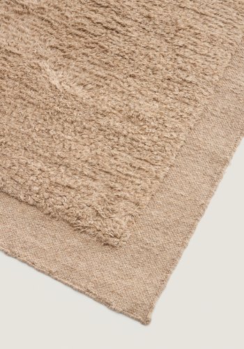 KAVE HOME Marely l�ber gulvt�ppe, rektangul�r - beige uld (200x80)