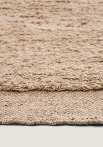 KAVE HOME Marely l�ber gulvt�ppe, rektangul�r - beige uld (200x80)