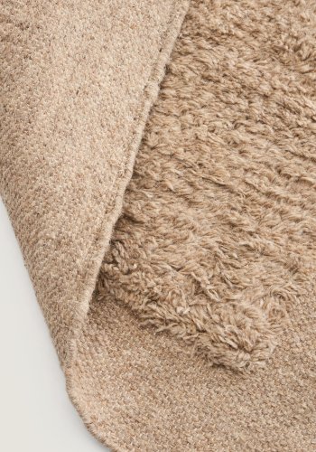 KAVE HOME Marely l�ber gulvt�ppe, rektangul�r - beige uld (200x80)