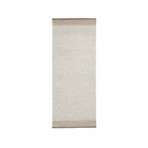 KAVE HOME Nifelia l�ber gulvt�ppe, rektangul�r - beige jacquard uld (200x80)