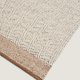 KAVE HOME Nifelia l�ber gulvt�ppe, rektangul�r - beige jacquard uld (200x80)