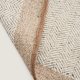 KAVE HOME Nifelia l�ber gulvt�ppe, rektangul�r - beige jacquard uld (200x80)