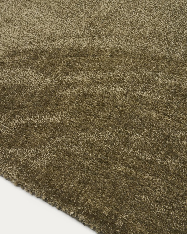 KAVE HOME Empuries l�ber gulvt�ppe, rektangul�r - gr�n syntetiske fibre (200x80)