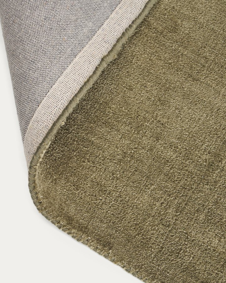 KAVE HOME Empuries l�ber gulvt�ppe, rektangul�r - gr�n syntetiske fibre (200x80)