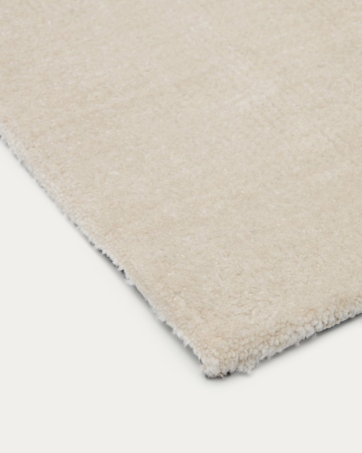 KAVE HOME Empuries l�ber gulvt�ppe, rektangul�r - beige syntetiske fibre (200x80)