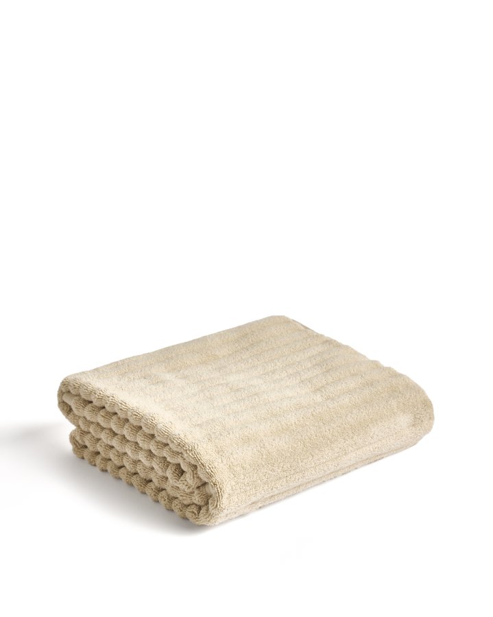 KAVE HOME Navira badeh�ndkl�de, rektangul�r - beige bomuld (70x140)