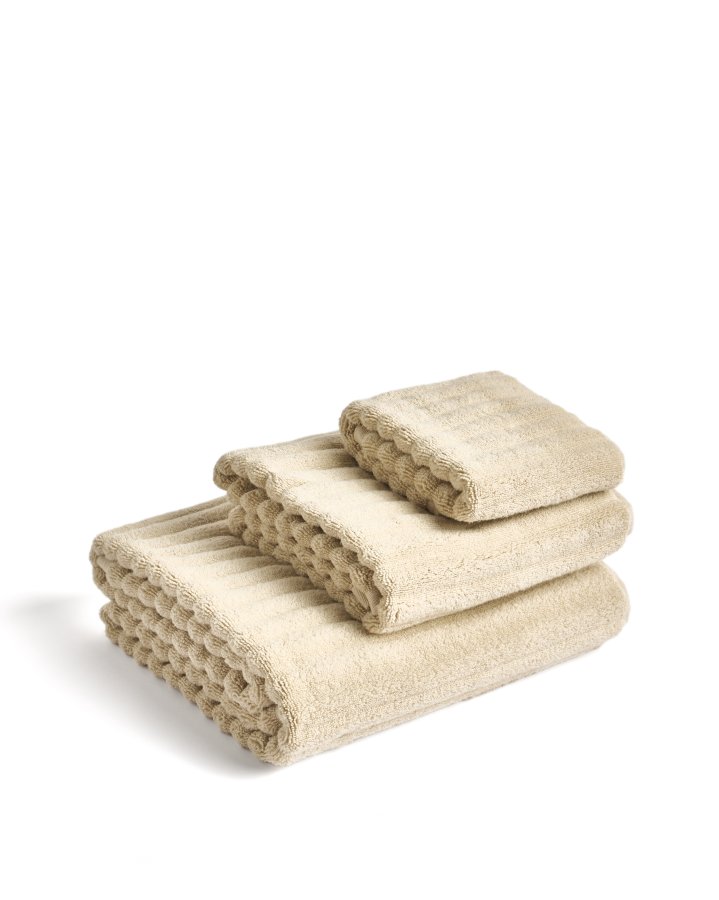 KAVE HOME Navira badeh�ndkl�de, rektangul�r - beige bomuld (70x140)