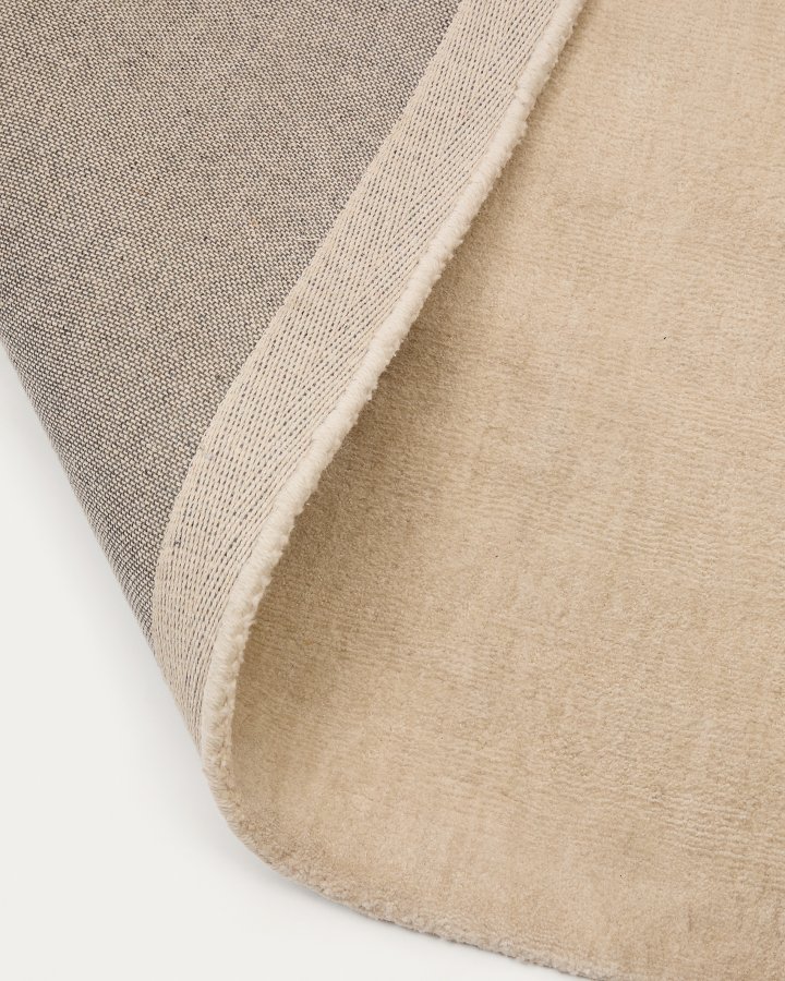 KAVE HOME Empuries-teppe i hvit polyester, 200 x 300 cm