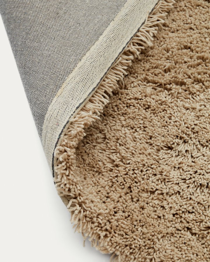 KAVE HOME Neade teppe, bomull og polyester i beige, 200 x 300 cm