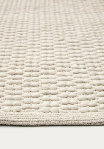 KAVE HOME Mascarell-teppe, bomull og polyester i hvitt, 200 x 300 cm