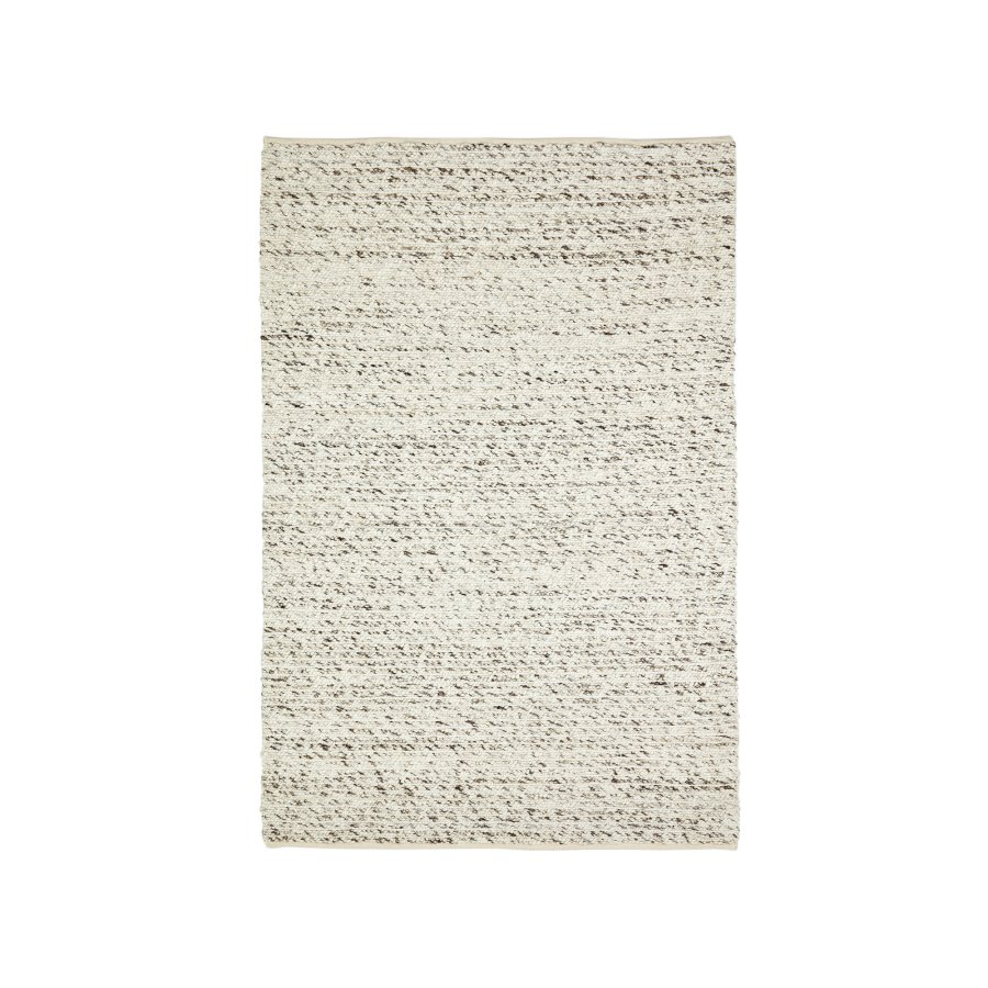 KAVE HOME Manilva-teppe i ull og brun bomull, 200 x 300 cm