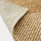 KAVE HOME Maelan rutete teppe i jute og bomull 160 x 230 cm