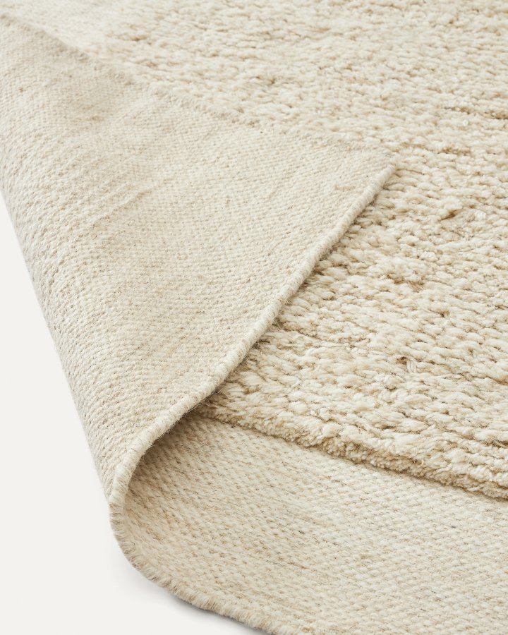  KAVE HOME Marely hvitt ullteppe 160 x 230 cm