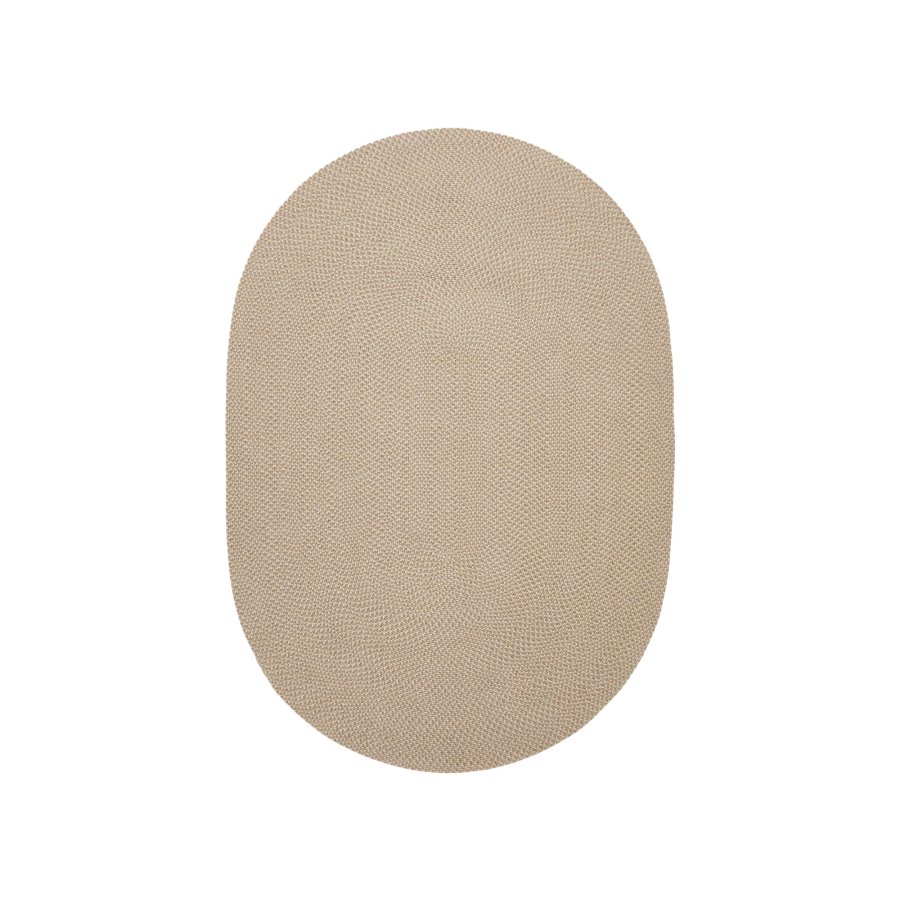KAVE HOME Rodhe utendrs teppe, oval - beige 100 % PET (160x230)