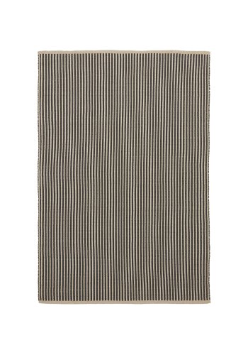 KAVE HOME Satanca beige og svart stripete teppe laget av syntetiske fibre 160 x 230 cm