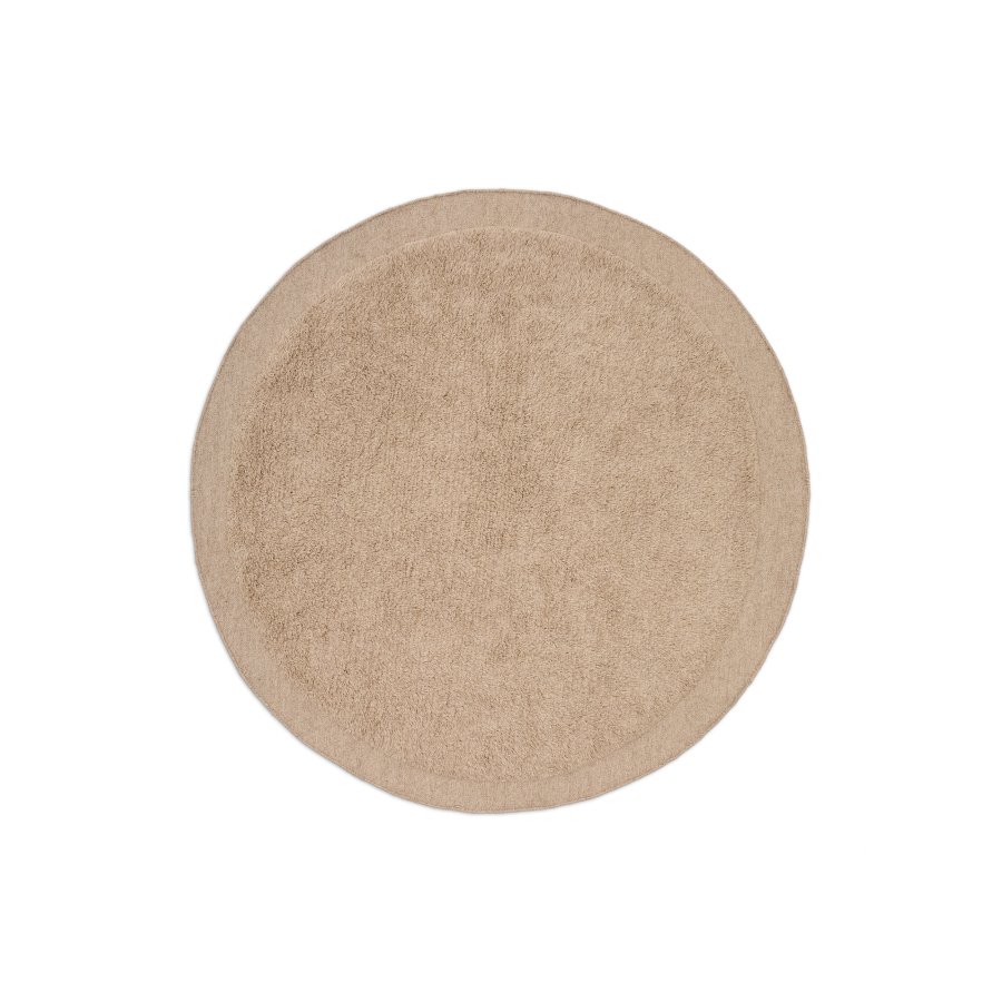 KAVE HOME Marely gulvt�ppe, rund - beige uld (�200)