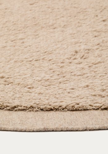 KAVE HOME Marely gulvt�ppe, rund - beige uld (�200)