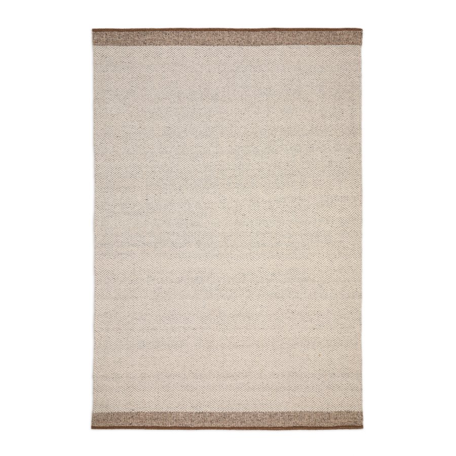KAVE HOME Nifelia beige ullteppe i jacquardmnster, 200 x 300 cm