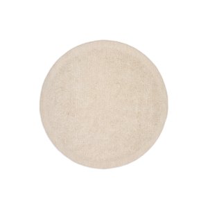 KAVE HOME Marely rundt, hvitt, ullteppe, 200 cm