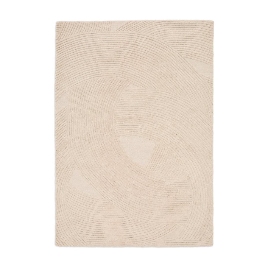 KAVE HOME Domm hvitt ullteppe, 200 x 300 cm