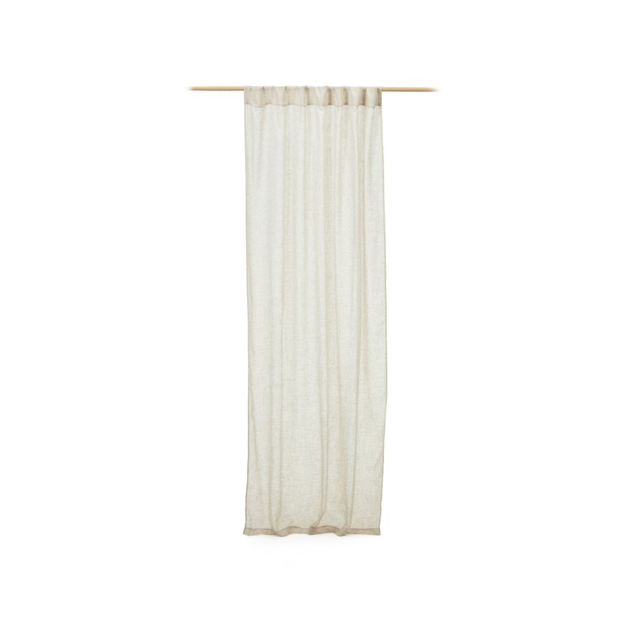 KAVE HOME Mahina gardin - beige bomull (140x260)