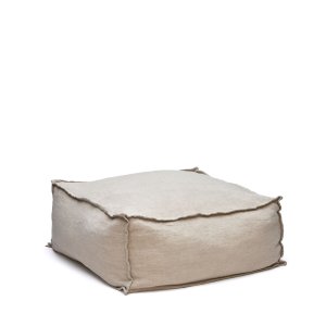 KAVE HOME Forallac puf, kvadratisk - beige h�r (50x50)
