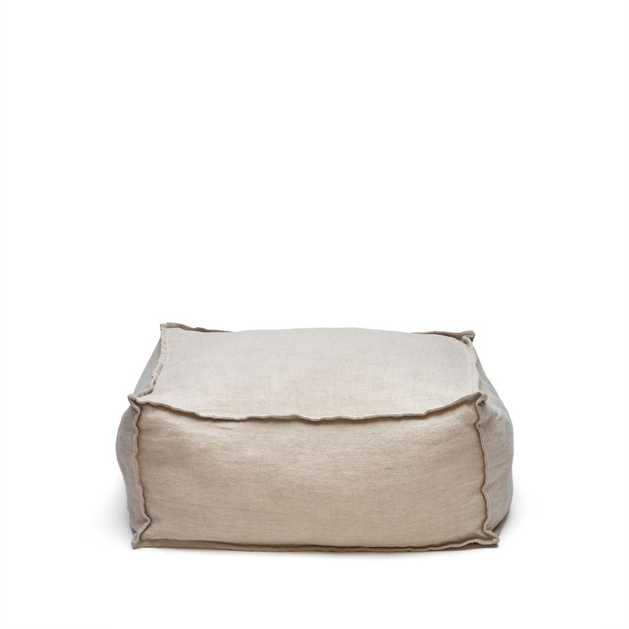 KAVE HOME Forallac puf, kvadratisk - beige h�r (50x50)