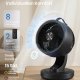 SONGMICS Bordventilator, Stille Ventilator 20 dB, Luftcirkulator LED Display, Fjernbetjening, Effektiv K�ling, 70&deg; Oscillation, 8 Hastigheder, 12 Timer, Bl�ksort XFC001B1EU