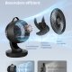 SONGMICS Bordventilator, Stille Ventilator 20 dB, Luftcirkulator LED Display, Fjernbetjening, Effektiv K�ling, 70&deg; Oscillation, 8 Hastigheder, 12 Timer, Bl�ksort XFC001B1EU