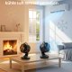 SONGMICS Bordventilator, Stille Ventilator 20 dB, Luftcirkulator LED Display, Fjernbetjening, Effektiv K�ling, 70&deg; Oscillation, 8 Hastigheder, 12 Timer, Bl�ksort XFC001B1EU