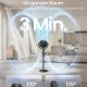 SONGMICS Standerventilator, Lydl�s Ventilator 20 dB med Fjernbetjening, Luftcirkulator med 120&deg; & 135&deg; Oscillation, 15 Hastigheder, 15-timers Timer, 3 Tilstande, H�jdejusterbar, Bl�ksort XFC002B1EU