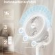 SONGMICS Lydl�s Standerventilator 20 dB, Med Fjernbetjening, Kraftig Luftcirkulator, 120&deg;+135&deg; Oscillation, 15 Hastigheder, 15-timers Timer, 3 Tilstande, Justerbar H�jde, Cloud White XFC002W1EU