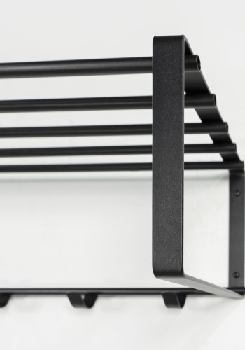 SPINDER DESIGN Rex 2 XL hattehylle, m. 7 kroker - svart stl (B:100)