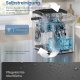 SONGMICS isterningmaskine, isterningmaskine med selvrensning, p� 6 minutter, 9 isterninger i 2 st�rrelser, 12 kg p� 24 timer, b�rbar, k�kken, WG, fest, camping, bl�ksort XZB001B1EU