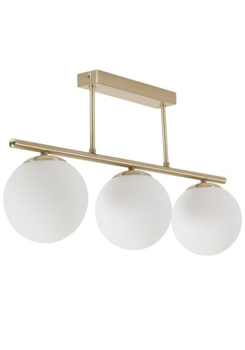 KAVE HOME Mahala taklampe - hvitt frostet glass og messingstl