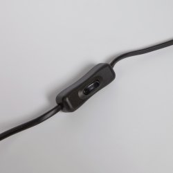 Seina bordlampe, rund - hvid matteret glas og sort stl (15)