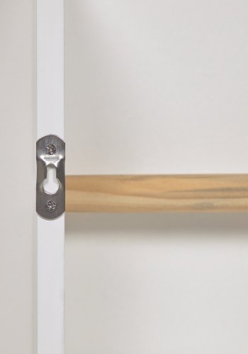 KAVE HOME Gopi vegghylle for barn, rektangulr - hvit MDF og naturlig furu