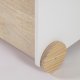 KAVE HOME Bianina barnevogn, med oppbevaring - hvit MDF og naturlig furu (45x34)