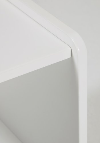 KAVE HOME Nunila barnebokhylle, m. 2 rom - hvit MDF (78x40)