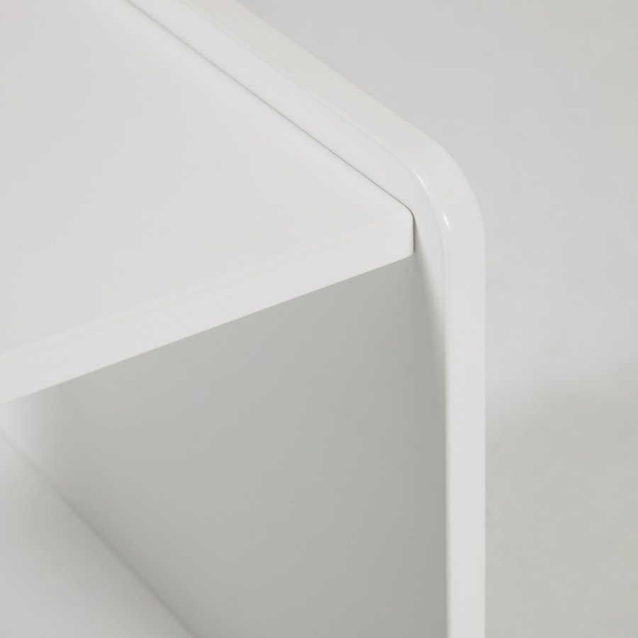 KAVE HOME Nunila barnebokhylle, m. 2 rom - hvit MDF (78x40)