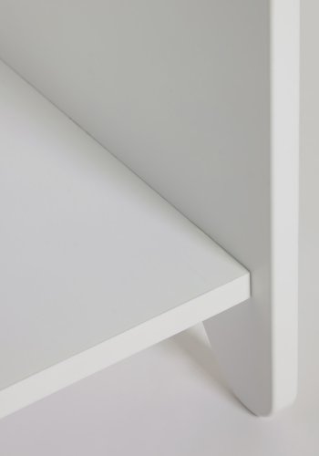 KAVE HOME Nunila barnebokhylle, m. 2 rom - hvit MDF (78x40)
