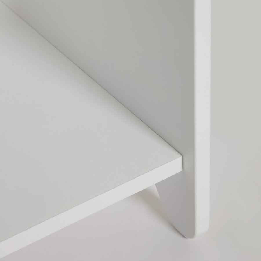 KAVE HOME Nunila barnebokhylle, m. 2 rom - hvit MDF (78x40)