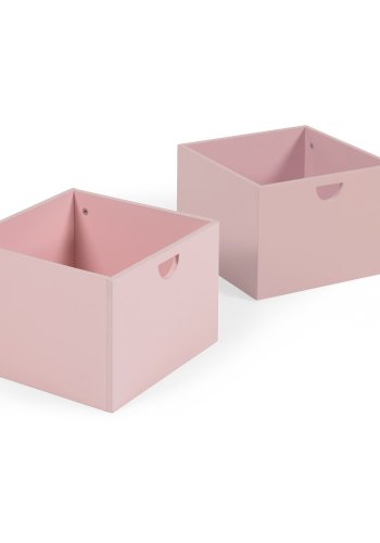 KAVE HOME Nunila skuff til Nunila barnebokhylle - rosa MDF (sett med 2)