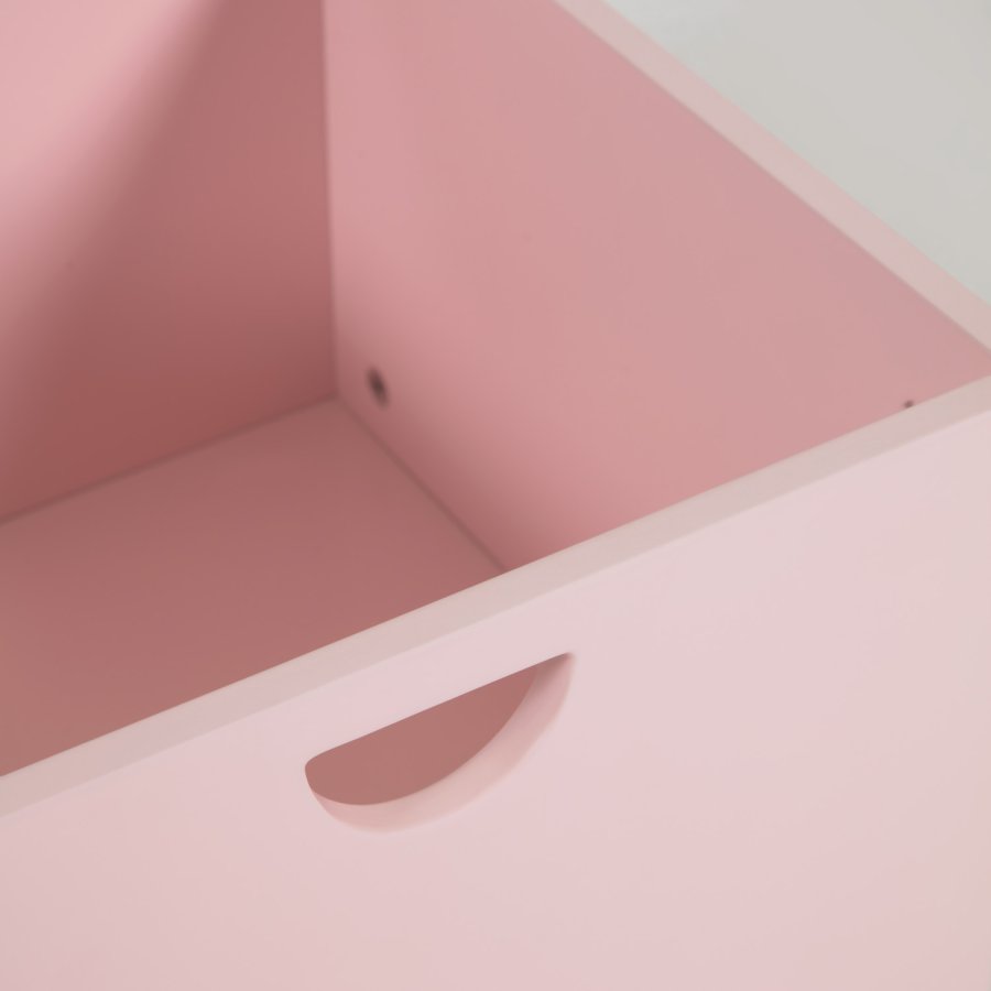 KAVE HOME Nunila skuff til Nunila barnebokhylle - rosa MDF (sett med 2)