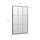 KAVE HOME Ulrica gulvspeil, rektangulrt - speilglass og sort stl (100x160)