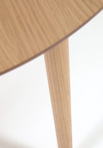 KAVE HOME Oakland spisebord, m. 2 ekstra plater - naturlig eikefiner og naturlig gummitre (140(220)x90)