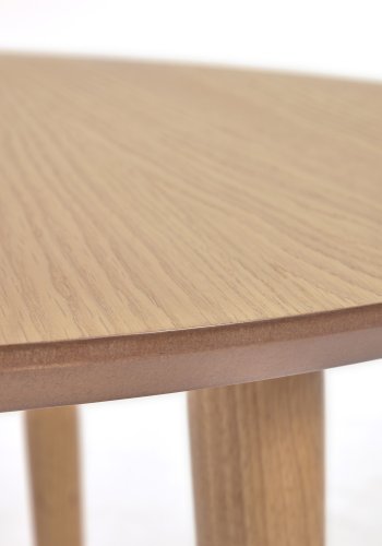 KAVE HOME Oakland spisebord, m. 2 ekstra plater - naturlig eikefiner og naturlig gummitre (120(200)x120)